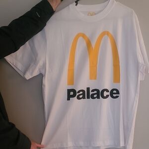 Palace White T-Shirt with Yellow and Black Logo